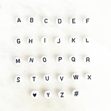 Cargar imagen en el visor de la galería, White Letter Bead Add On (Name / Initial / Word)
