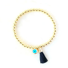 Load image into Gallery viewer, Evil Eye / Tassel Bracelet
