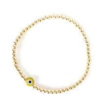 Cargar imagen en el visor de la galería, Sweetie Evil Eye Bracelet - Gold 3mm
