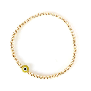 Sweetie Evil Eye Bracelet - Gold 3mm