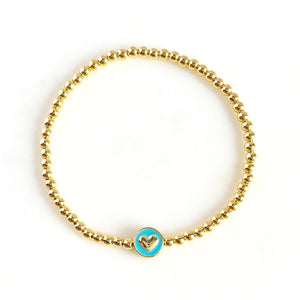 Candy Heart Pebble Bracelet