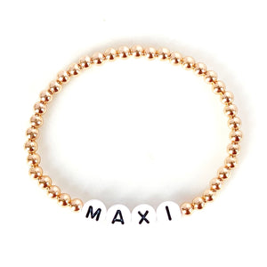 Personalised Name Bracelet - White Letters