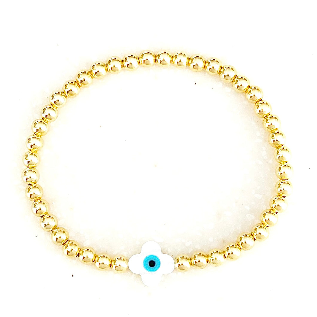 Koruma Clover Evil Eye Bracelet