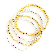Load image into Gallery viewer, Clear Pink Sweetie Evil Eye Bracelet
