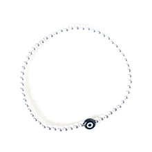Load image into Gallery viewer, Sweetie Evil Eye Bracelet - Silver 3mm
