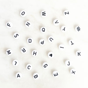 White Letter Bead Add On (Name / Initial / Word)