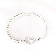 Load image into Gallery viewer, Solitaire Rock Evil Eye Bracelet
